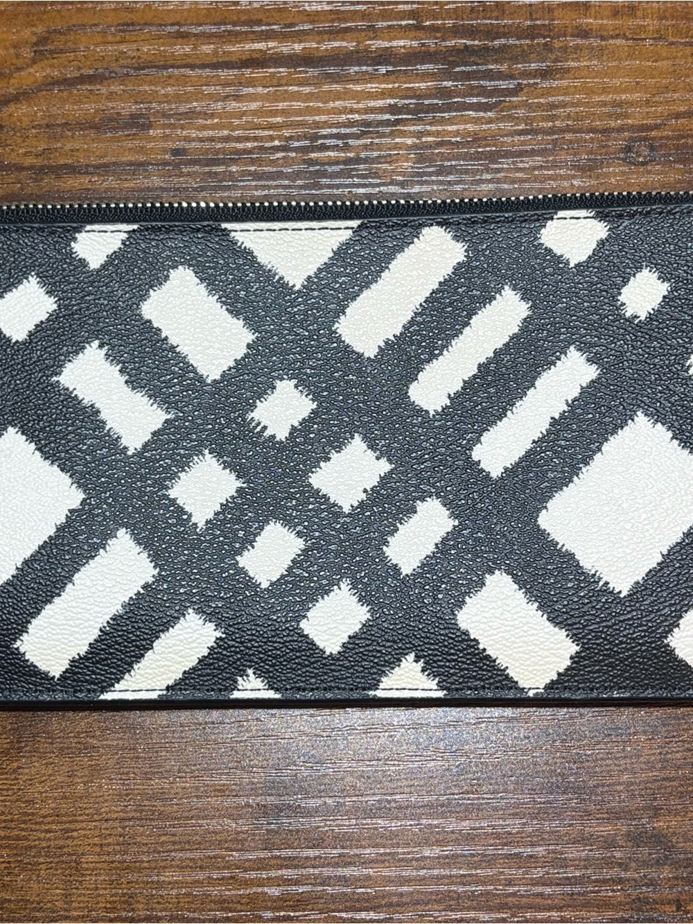 Coach Bleecker 50870 Black White Print Clutch - Picture 7 of 10
